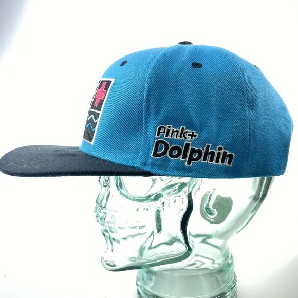 Pink Dolphin Blue Embroidered Hat Snapback - Picture 2 of 6